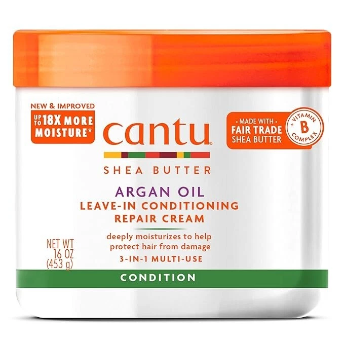 Cantu Argan Oil Leave in Conditioning Repair Cream 16 Ounce